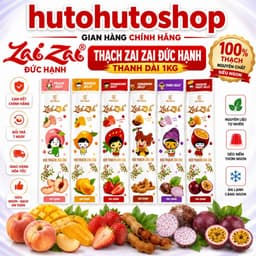 Thạch Zai Zai Đức Hạnh 1KG Thạch Dài Mix Đủ Vị Trái Cây Chính Hãng – Kẹo Thạch Dai Ngon Ăn Vặt Hot Trend | Hutohutoshop 1