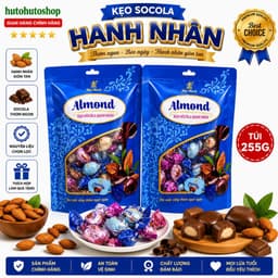 Kẹo Socola Hạnh Nhân Đức Hạnh 255g – Socola Nhân Hạnh Nhân Giòn Tan, Thơm Ngon, Thích Hợp Làm Quà Tặng 1