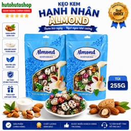 Kẹo Kem Hạnh Nhân Almond Đức Hạnh 255g – Kẹo Sữa Kem Hạnh Nhân Thơm Béo, Giòn Bùi, Ăn Vặt Ngon 1