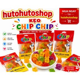 Combo 3 Túi Kẹo Chip Chip Hải Hà 100g Kẹo Dẻo Trái Cây Hình Con Vật Thơm Ngon Mềm Dẻo Ăn Vặt Cho Bé | hutohutoshop 1