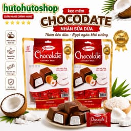 Kẹo Chocodate Nhân Sữa Dừa Thơm Béo Kẹo Mềm Socola Ăn Vặt Ngon Đức Hạnh 🍫🥥300g/Túi 1