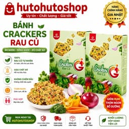 🔥 Bánh Crackers Rau Củ Gia Nhất Giòn Rụm – Bánh Ăn Kiêng Giàu Chất Xơ, Ăn Vặt Lành Mạnh | Hutohutoshop 1