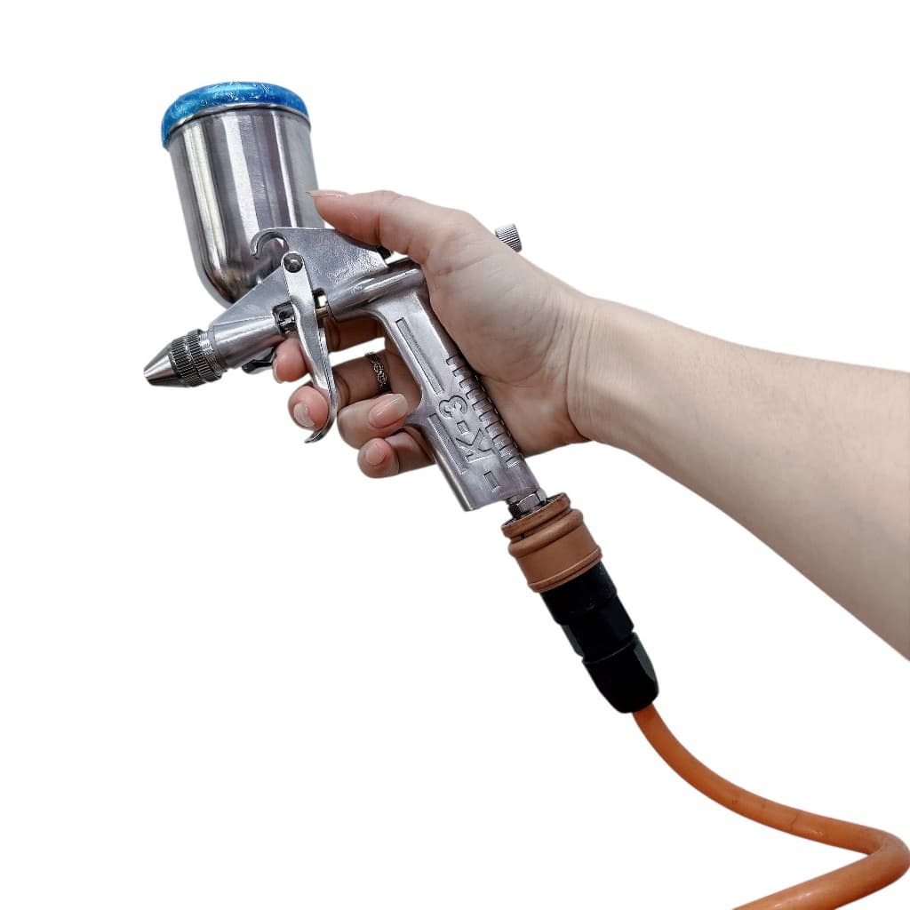 SÚNG PHUN SƠN MINI K3 ĐỎ ĐẦU PHUN 0.6MM DÙNG MÁY NÉN KHÍ BÌNH 125CC CHUYÊN PHUN DẶN, SƠN TỈA, SƠN MÔ HÌNH