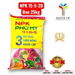 NPK PHÚ MỸ 15-5-20+TE: BÍ QUYẾT TO TRÁI, TRĨU BÔNG, NÂNG TẦM NĂNG SUẤT NÔNG SẢN! 1