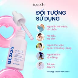 [CHE TÊN] Serum Besos Boudoir (20ml) - Hỗ trợ giải quyết mùi cơ thể, ngăn tuyến mồ hôi, hôi nách, hôi chân 5