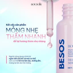 [CHE TÊN] Serum Besos Boudoir (20ml) - Hỗ trợ giải quyết mùi cơ thể, ngăn tuyến mồ hôi, hôi nách, hôi chân 3