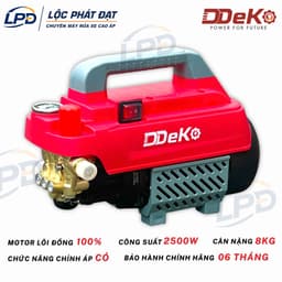 Máy rửa xe gia đình DEKO DK-P25 Có chỉnh áp,Công suất 2500W Lõi đồng 100%, Lưu lượng nước 10 L/phút 1