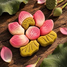 Set bánh Cửu Liên Sen 9 vị ít ngọt 500g - Trung thu ít ngọt - 9 bánh 9 vị giảm ngọt 5