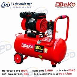 Máy nén khí khô (không dầu) DEKO DK-3036 Dung tích Chuẩn 30 Lít, Nén nhanh đầy bình 70s, động cơ 3HP 1