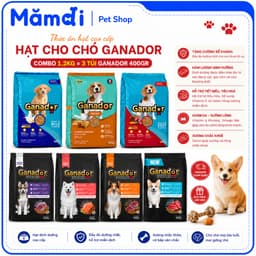 [1.2KG]Hạt Ganador Cho Chó 3 Túi x 400g | Thức Ăn Hạt Puppy Adult Nhiều Vị Lựa Chọn 1