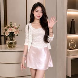 Chân váy lụa nữ sang trọng dáng chữ A công sở sang trọng phong cách Y2K BYN BYN VLU121 5