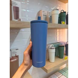 Ly giữ nhiệt thép phủ sứ LocknLock LHC4156 740ml, hàng chính hãng, ống hút bật tự động kèm nắp che  - JoyMall 4