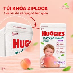 Bỉm Huggies Naturemade Peach, tinh chất lá đào, tã quần mỏng 0.2cm, khô thoáng 12 giờ, M L XL XXL 7