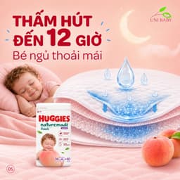 Bỉm Huggies Naturemade Peach, tinh chất lá đào, tã quần mỏng 0.2cm, khô thoáng 12 giờ, M L XL XXL 5