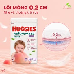 Bỉm Huggies Naturemade Peach, tinh chất lá đào, tã quần mỏng 0.2cm, khô thoáng 12 giờ, M L XL XXL 4