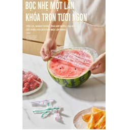 Màng bọc thực phẩm viền chun co giãn UYIKU Nhật Bản túi 100 cái siêu dai, tái sử dụng 3