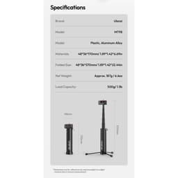 Chân máy Tripod ULANZI MT98 Foldable Selfie Stick Tripod | Gậy Chụp Ảnh Mini Tripod 57cm Xoay 180° - Chính Hãng 8