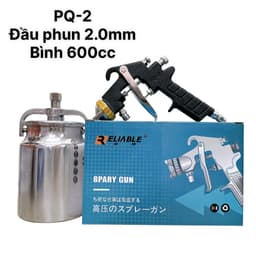 SÚNG PHUN SƠN, PHUN KEO PQ_2 BÌNH CHỨA  600ML RELIABLE  ĐẦU PHUN 2.0MM 2