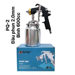 SÚNG PHUN SƠN, PHUN KEO PQ_2 BÌNH CHỨA  600ML RELIABLE  ĐẦU PHUN 2.0MM 1