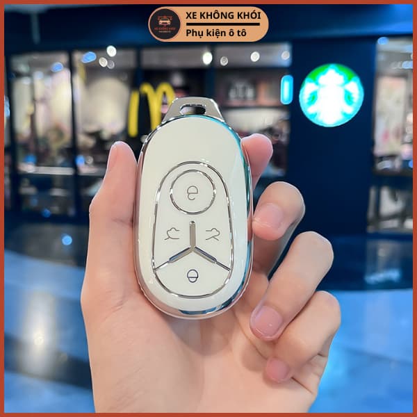 Ốp Chìa Khóa Xe Geely EX2 TPU Dành Cho Smartkey 4 Nút Chống Trầy Xước, Chống Va Đập KeyChill