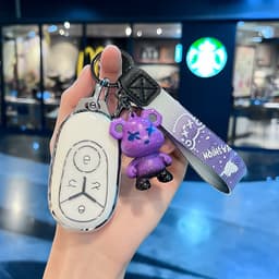 Ốp Chìa Khóa Xe Geely EX2 TPU Dành Cho Smartkey 4 Nút Chống Trầy Xước, Chống Va Đập KeyChill 7