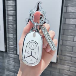 Ốp Chìa Khóa Xe Geely EX2 TPU Dành Cho Smartkey 4 Nút Chống Trầy Xước, Chống Va Đập KeyChill 9