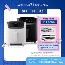 Nồi chiên không dầu & hấp Lock&Lock Steam Air Fryer 7L - màu đen và màu trắng EJF881 1