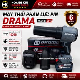 Máy Thổi Phản Lực Kèm Hút Bụi DRAMA 5010, Áp Lực Gió 1000g, 3 Cấp Tốc Độ - Chân Phổ Thông 1