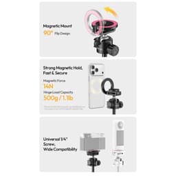 Chân máy Tripod Ulanzi MT-44M Gậy Selfie 149cm MagSafe Bluetooth Remote Vlog Điện Thoại Máy Ảnh 8