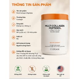 Bột Collagen Codeage Multi Collagen Peptides 567g -Collagen 5 Loại Hỗ Trợ Da, Xương Khớp & Tóc Móng 7
