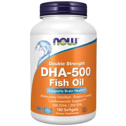 NOW Foods DHA-500 Fish Oil 180 Viên | 500mg DHA + 250mg EPA | Hỗ Trợ Não Bộ, Tim Mạch, Mắt | Nhập Khẩu Mỹ (180 Viên) 1