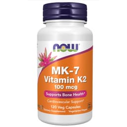 NOW Foods MK-7 Vitamin K2 100mcg 120 Viên Chay | Hỗ Trợ Xương Khớp & Tim Mạch | Nhập Khẩu Mỹ 1