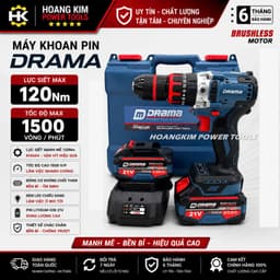 Máy khoan pin DRAMA AG9613B không chổi than, Chuyên khoan tường, sắt, gỗ, bắt vít 1