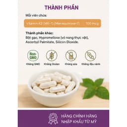 NOW Foods MK-7 Vitamin K2 100mcg 120 Viên Chay | Hỗ Trợ Xương Khớp & Tim Mạch | Nhập Khẩu Mỹ 6