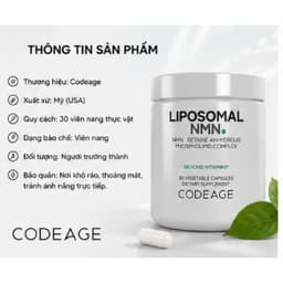 Codeage Liposomal NMN & TMG 30 Viên | Hỗ Trợ NAD+ | NMN + Betaine TMG | NSF Certified | Nhập Khẩu Mỹ 30 viên 3