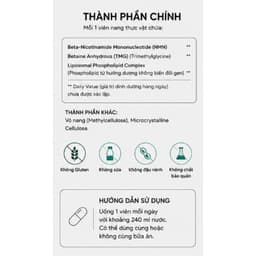 Codeage Liposomal NMN & TMG 30 Viên | Hỗ Trợ NAD+ | NMN + Betaine TMG | NSF Certified | Nhập Khẩu Mỹ 30 viên 5