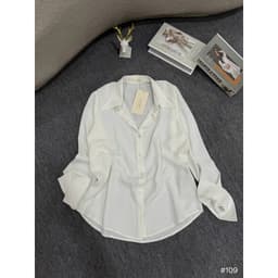 (Dmina) Áo sơ mi nữ tay dài form rộng Dmina vải linen ,Áo Sơmi Nữ Basic Oversize Mềm Siêu mát dễ phối đồ 2