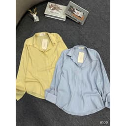 (Dmina) Áo sơ mi nữ tay dài form rộng Dmina vải linen ,Áo Sơmi Nữ Basic Oversize Mềm Siêu mát dễ phối đồ 6