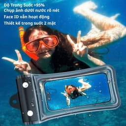 Túi Chống Nước Điện Thoại Có Phao, 4 Lớp Khóa Chắc Chắn, Trong Suốt Cảm Ứng Mượt Mà 3