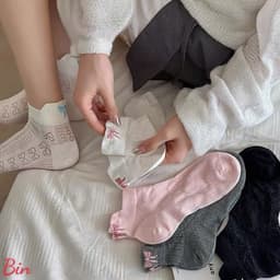 🧦🎀 SET 6 ĐÔI TẤT NỮ CỔ NGẮN – XINH XẮN, ÊM CHÂN, DỄ PHỐI ĐỒ 🎀🧦 AB33 5