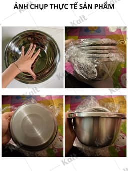 Thau Inox 304 Sâu Lòng Nhiều Cỡ 18 - 40cm Chống Gỉ Có Viền Dày Đựng Đồ Đa Năng KALT DT260700501 2
