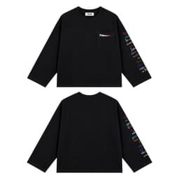 Áo Thun Tay Dài Phối Túi Boxy Form Rộng Unisex Nam Nữ, Áo Phông Long Sleeve Oversize Cổ Tròn Basic Phong Cách Hàn Quốc 8