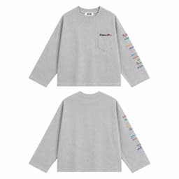 Áo Thun Tay Dài Phối Túi Boxy Form Rộng Unisex Nam Nữ, Áo Phông Long Sleeve Oversize Cổ Tròn Basic Phong Cách Hàn Quốc 5