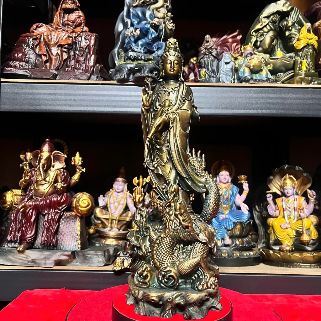 Tượng Quan âm Nam hải in 3D  . cao 32 cm