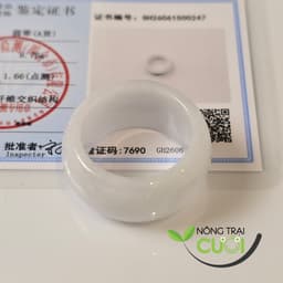 Nhẫn Càn Long Trắng Phớt Tím Cam Thach type A - Nông Trại Cười 4