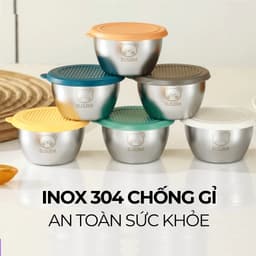 Hộp trữ đông đồ ăn dặm cho bé Inox 50ml Có nắp đậy chống tràn An toàn, bát gia vị inox nhỏ xinh 5
