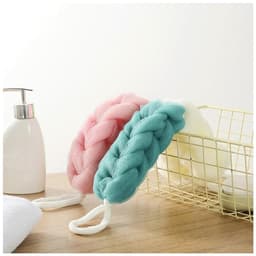 Bông Tắm Dài Cao Câp hỗ trợ chà lưng 29*6*6cm và Dây Silicone Tắm Chà Lưng 7