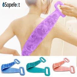 Bông Tắm Dài Cao Câp hỗ trợ chà lưng 29*6*6cm và Dây Silicone Tắm Chà Lưng 9