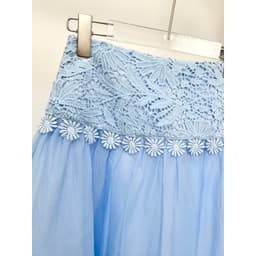 HB -Set Váy Voan Tơ Màu Xanh Nàng Thơ - Áo Croptop Ren Cổ Viền Hoa Kèm Chân Váy Maxi Dáng Dài  S172 4