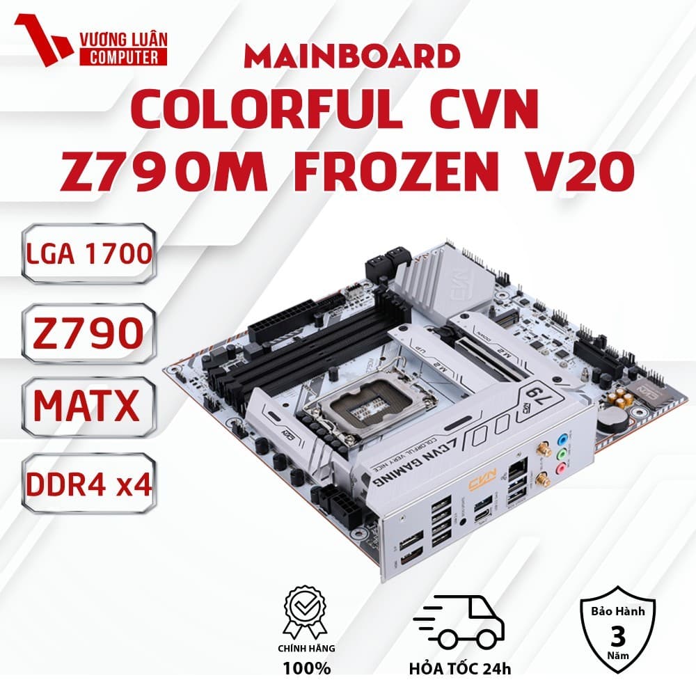 Mainboard Coloful CVN Z790M FROZEN V20 DDR4 Chính Hãng Full.Vat